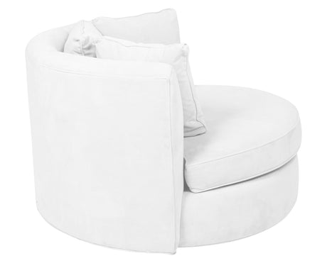 View Fabric White | Camden Cuddle Chair | Valley Ridge Furniture