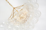 Gild & Clear Swirled Glass | Talia Large Chandelier | Valley Ridge Furniture