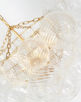 Gild & Clear Swirled Glass | Talia Large Chandelier | Valley Ridge Furniture