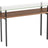 Natural Walnut Veneer & Polished Tempered Glass with Black Steel | BDI Terrace Slim Console Table | Valley Ridge Furniture