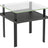 Charcoal Ash Veneer & Polished Tempered Glass with Black Aluminum | BDI Terrace End Table | Valley Ridge Furniture