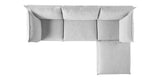 Burbank Fabric Pepper | Camden Cameron 4-Piece Sectional | Valley Ridge Furniture