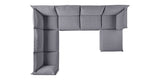 Burbank Fabric Stone | Camden Cameron 7-Piece Sectional | Valley Ridge Furniture