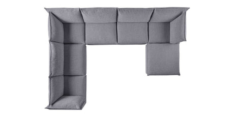 Burbank Fabric Stone | Camden Cameron 7-Piece Sectional | Valley Ridge Furniture