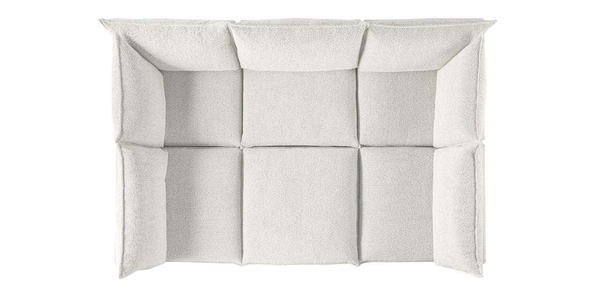 Burbank Fabric Cream | Camden Cameron 6-Piece Pit Sectional | Valley Ridge Furniture