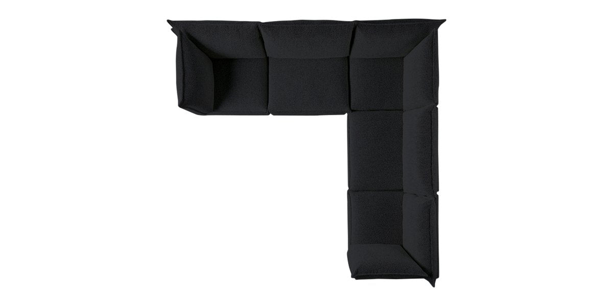 Burbank Fabric Charcoal | Camden Cameron 5-Piece Corner Sofa | Valley Ridge Furniture