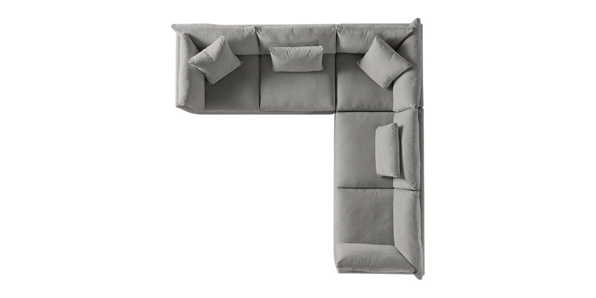 Dayo Fabric Gray | Camden Big Easy 3-Piece Sectional | Valley Ridge Furniture