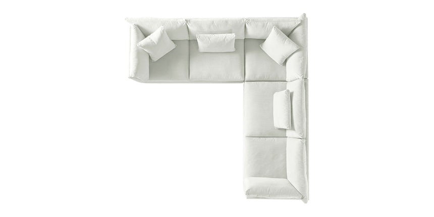 Dayo Fabric Snow | Camden Big Easy 3-Piece Sectional | Valley Ridge Furniture
