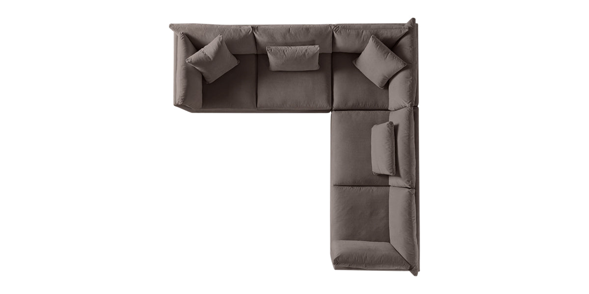 Vertual Fabric Cafe | Camden Axel 3-Piece Sectional | Valley Ridge Furniture