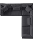 Vertual Fabric Charcoal | Camden Axel 3-Piece Sectional | Valley Ridge Furniture