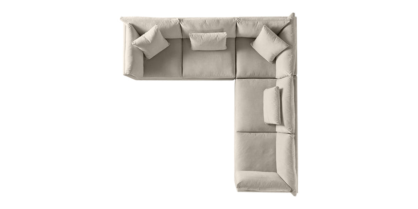 Vertual Fabric Linen | Camden Axel 3-Piece Sectional | Valley Ridge Furniture