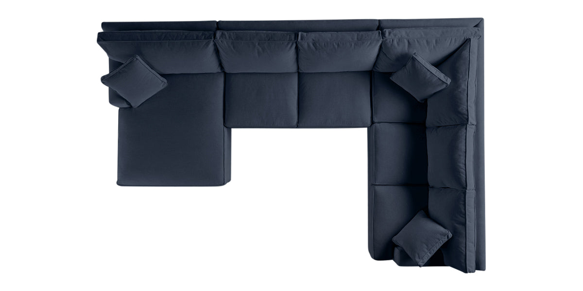 Vertual Fabric Ink | Camden 3-Piece Large Chaise Sectional | Valley Ridge Furniture