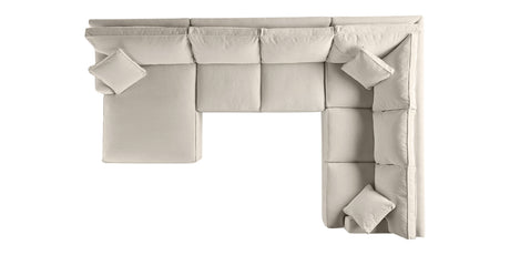 Vertual Fabric Linen | Camden 3-Piece Large Chaise Sectional | Valley Ridge Furniture