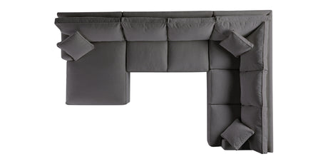 Vertual Fabric Steel | Camden 3-Piece Large Chaise Sectional | Valley Ridge Furniture