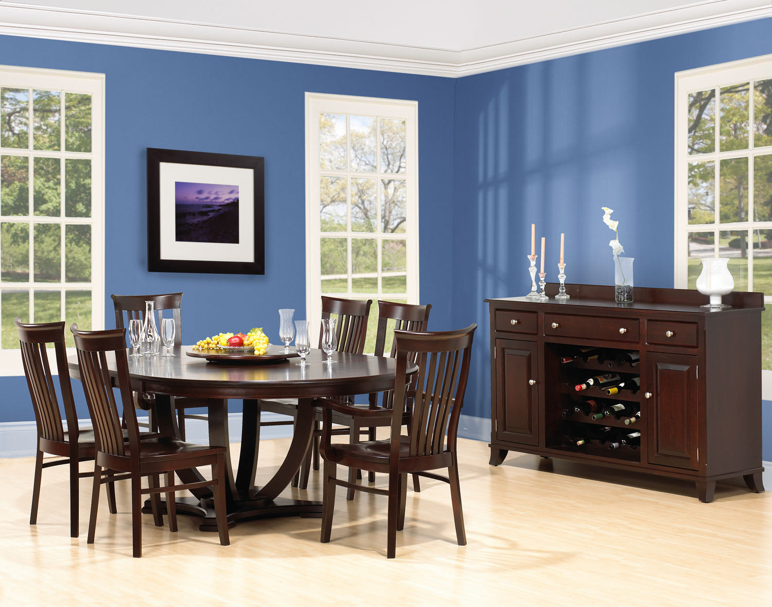 Table as Shown | Cardinal Woodcraft Tuscany Dining Table | Valley Ridge Furniture