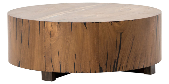 Natural Yukas with Iron | Hudson Round Coffee Table | Valley Ridge Furniture