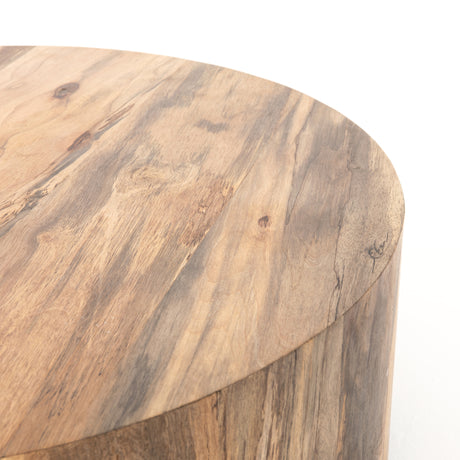 Spalted Primavera with Iron | Hudson Round Coffee Table | Valley Ridge Furniture