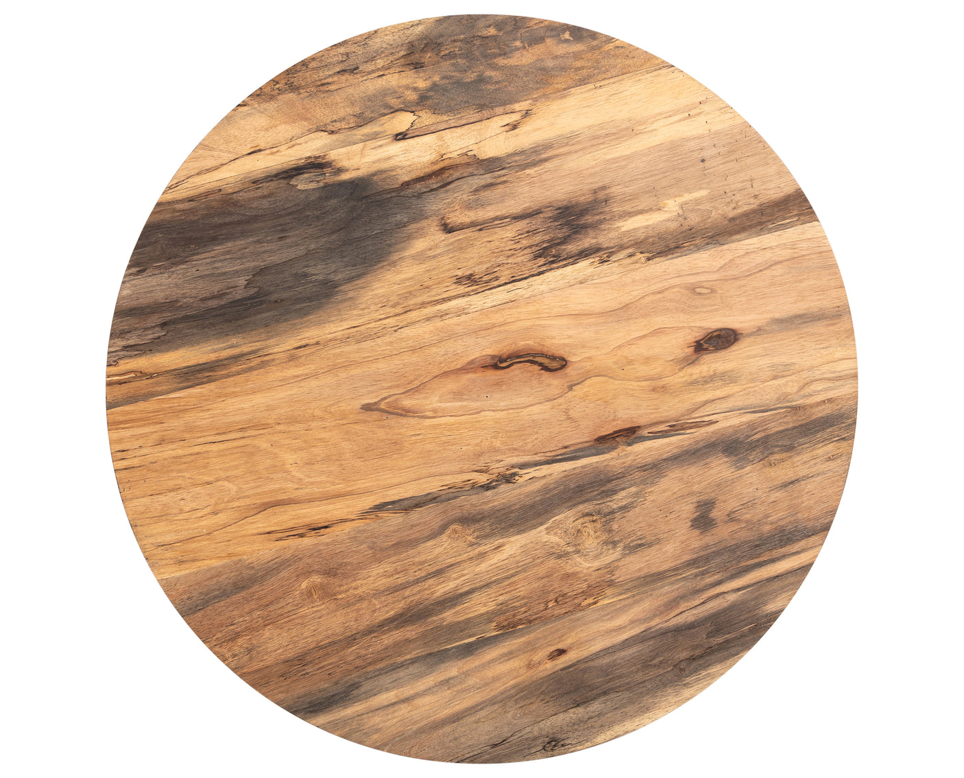 Spalted Primavera with Iron | Hudson Round Coffee Table | Valley Ridge Furniture