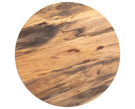 Spalted Primavera with Iron | Hudson Round Coffee Table | Valley Ridge Furniture