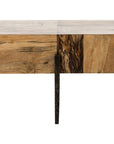 Spalted Primavera with Dark Hammered Iron | Indra Coffee Table | Valley Ridge Furniture