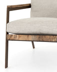 Valley Nimbus Fabric & Spalted Primavera with Oxidized Iron | Zoey Chair | Valley Ridge Furniture