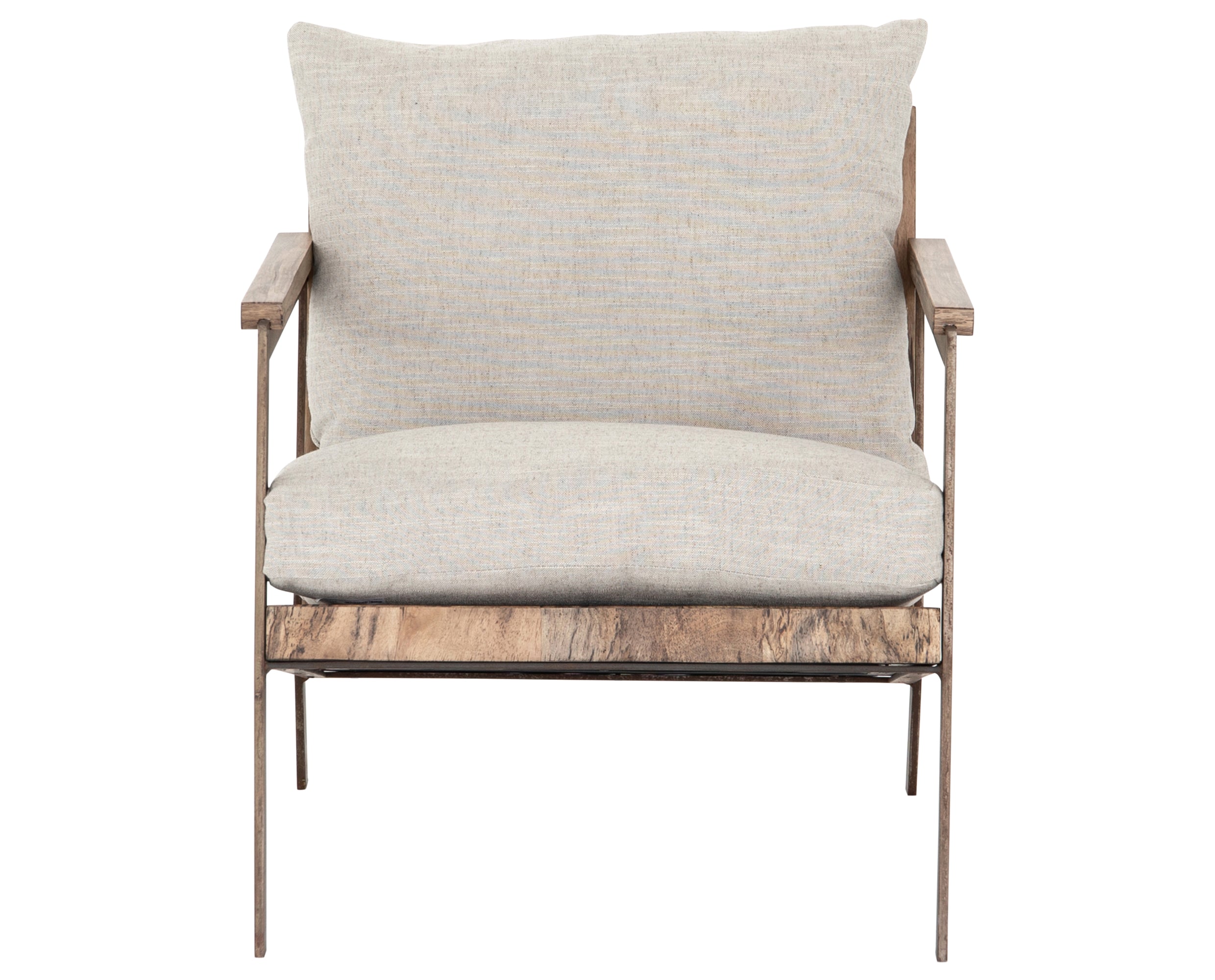 Valley Nimbus Fabric &amp; Spalted Primavera with Oxidized Iron | Zoey Chair | Valley Ridge Furniture