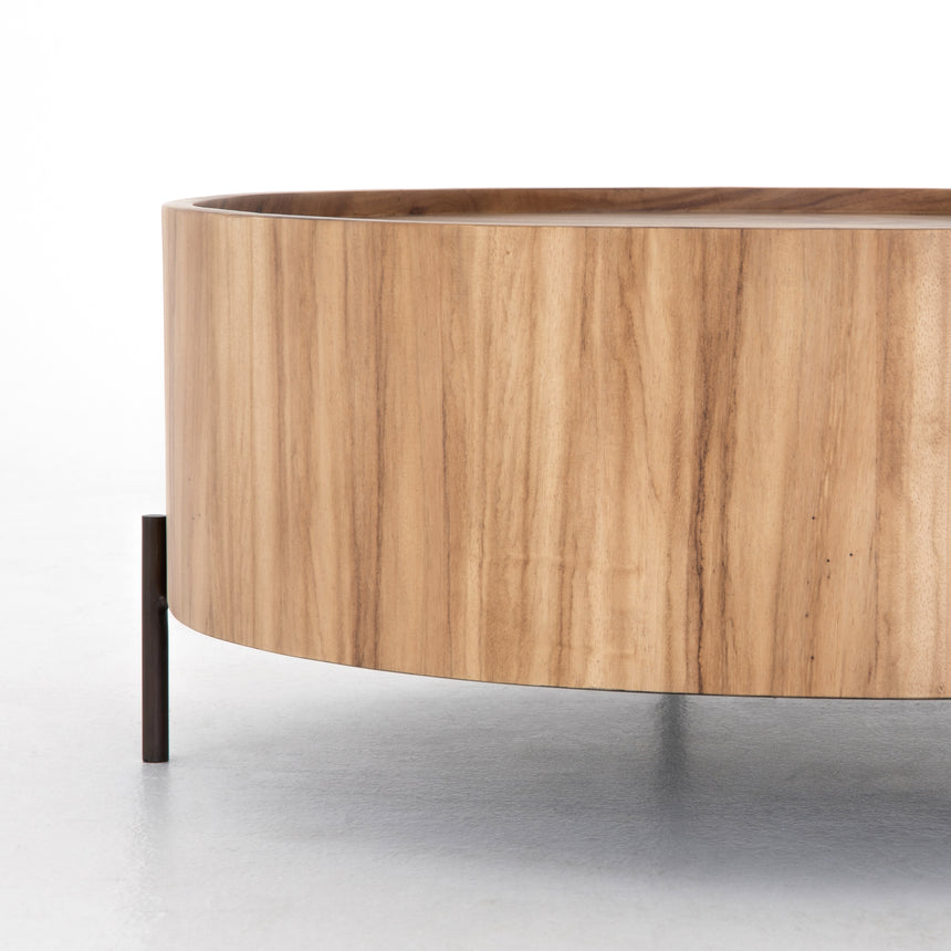 Gold Guanacaste with Bronzed Iron | Lunas Drum Coffee Table | Valley Ridge Furniture