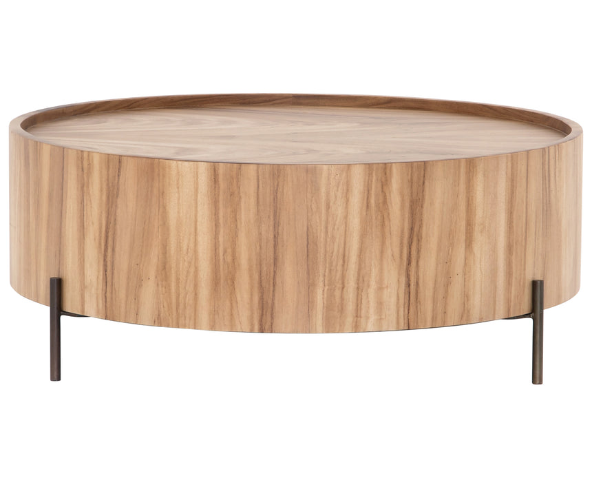 Gold Guanacaste with Bronzed Iron | Lunas Drum Coffee Table | Valley Ridge Furniture