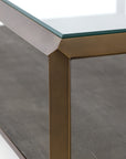 Grey Shagreen & Antique Brass | Shagreen Shadow Box Coffee Table | Valley Ridge Furniture