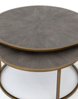 Grey Shagreen & Antique Brass | Shagreen Nesting Coffee Table | Valley Ridge Furniture