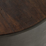 Natural Peroba & Charcoal Shagreen with Rust Acacia | Crosby Round Coffee Table | Valley Ridge Furniture