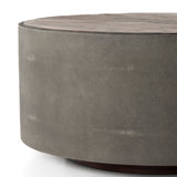 Natural Peroba & Charcoal Shagreen with Rust Acacia | Crosby Round Coffee Table | Valley Ridge Furniture