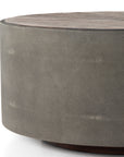 Natural Peroba & Charcoal Shagreen with Rust Acacia | Crosby Round Coffee Table | Valley Ridge Furniture