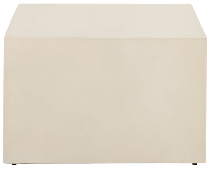 Parchment White Concrete with Antique Brass | Hugo Coffee Table | Valley Ridge Furniture