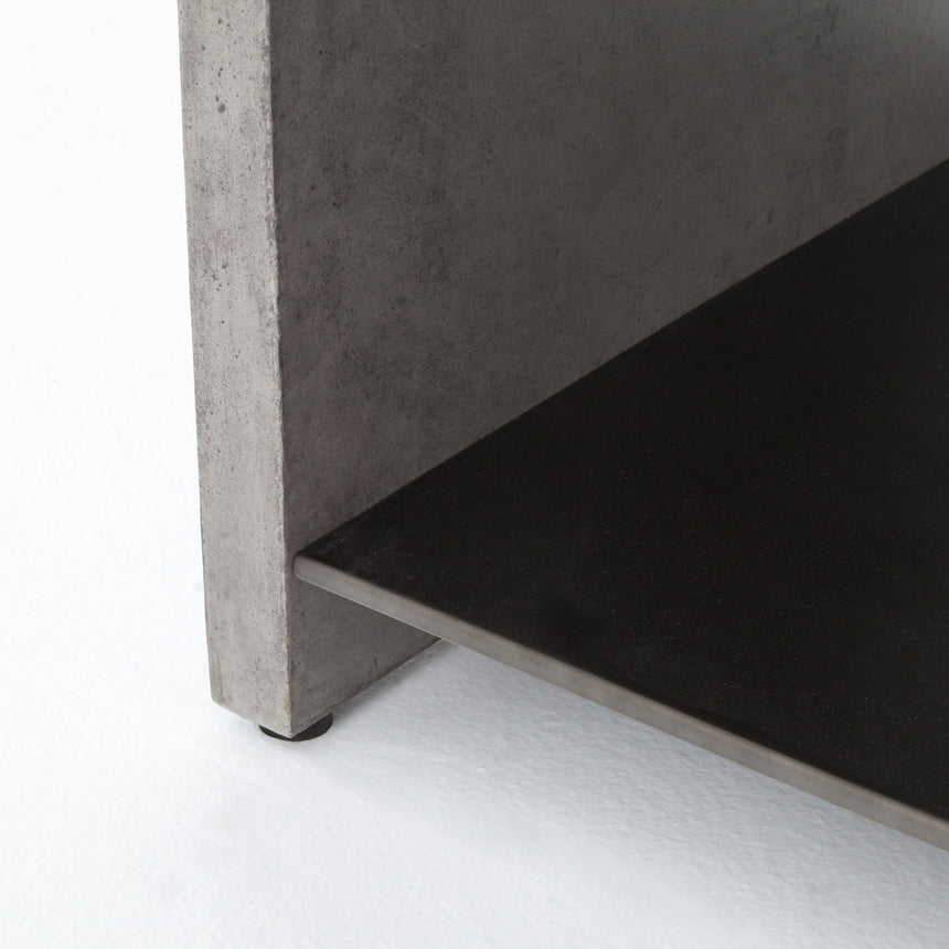 Dark Grey Concrete with Antique Black Metal | Hugo Coffee Table | Valley Ridge Furniture