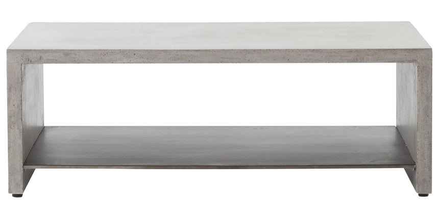 Dark Grey Concrete with Antique Black Metal | Hugo Coffee Table | Valley Ridge Furniture