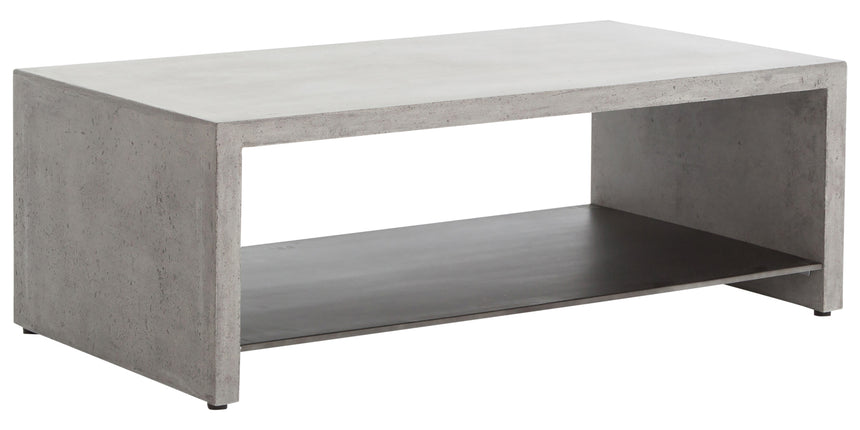 Dark Grey Concrete with Antique Black Metal | Hugo Coffee Table | Valley Ridge Furniture
