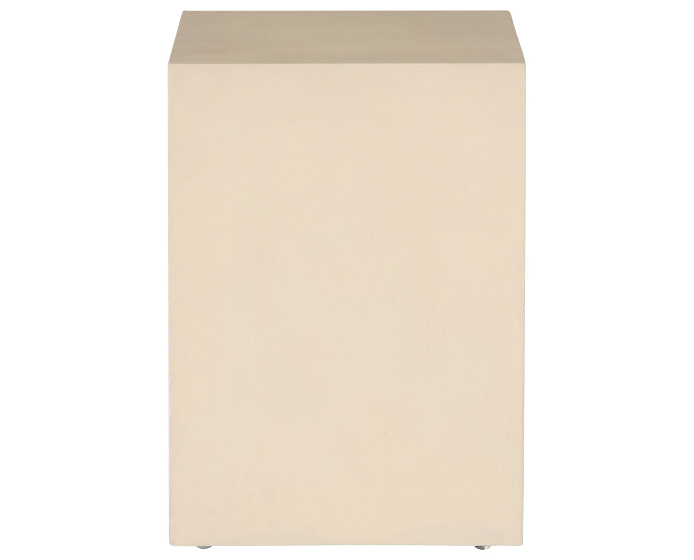 Parchment White Concrete with Antique Brass | Hugo End Table | Valley Ridge Furniture