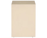 Parchment White Concrete with Antique Brass | Hugo End Table | Valley Ridge Furniture