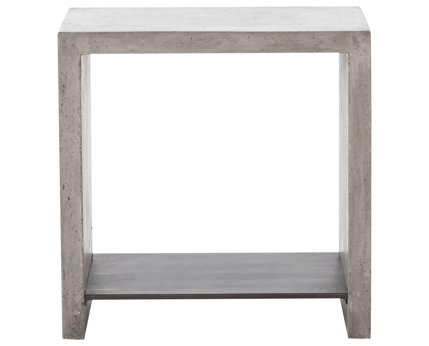 Dark Grey Concrete with Antique Black Metal | Hugo End Table | Valley Ridge Furniture