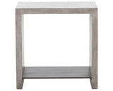 Dark Grey Concrete with Antique Black Metal | Hugo End Table | Valley Ridge Furniture