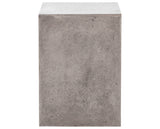Dark Grey Concrete with Antique Black Metal | Hugo End Table | Valley Ridge Furniture