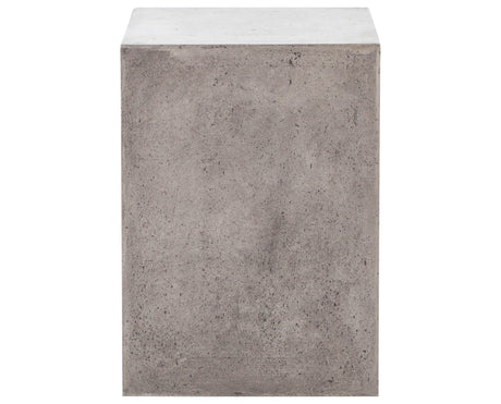 Dark Grey Concrete with Antique Black Metal | Hugo End Table | Valley Ridge Furniture