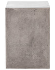 Dark Grey Concrete with Antique Black Metal | Hugo End Table | Valley Ridge Furniture