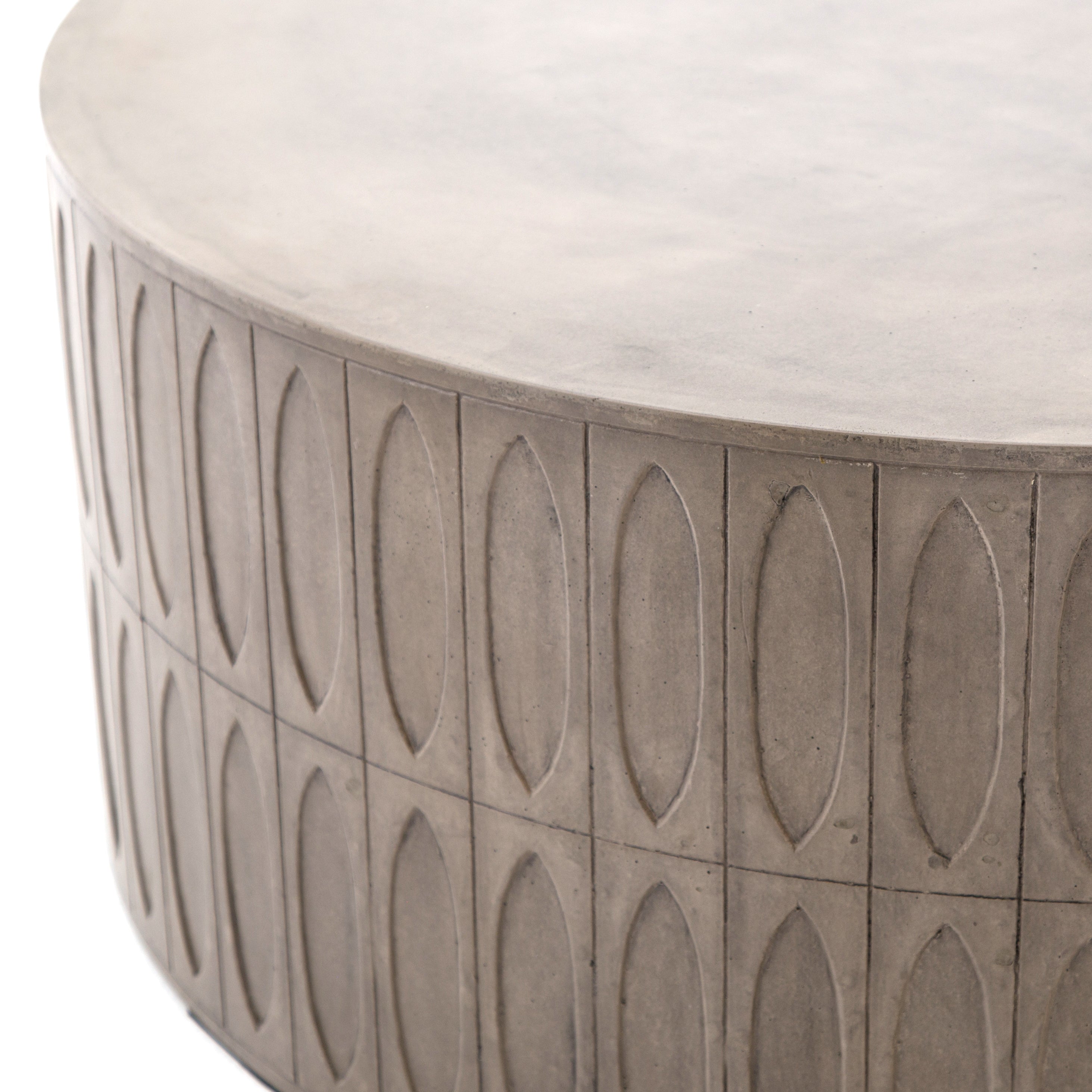 Grey Concrete | Colorado Drum Coffee Table | Valley Ridge Furniture