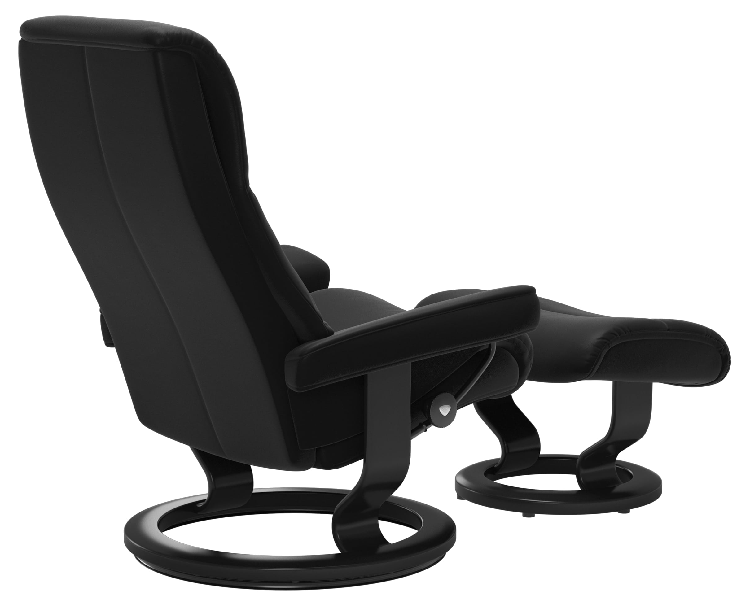 Paloma Leather Special Black S/M/L & Black Base | Stressless View Classic Recliner | Valley Ridge Furniture