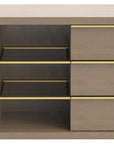 Pecan Washed & GL Metal Gold | Canadel Modern Buffet 6330 | Valley Ridge Furniture