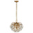 Hand-Rubbed Antique Brass & Crystal Glass | Bellvale Small Chandelier | Valley Ridge Furniture