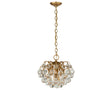 Hand-Rubbed Antique Brass & Crystal Glass | Bellvale Small Chandelier | Valley Ridge Furniture