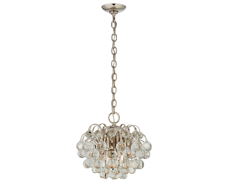 Polished Nickel & Crystal Glass | Bellvale Small Chandelier | Valley Ridge Furniture